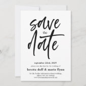 Moderne Skripteinladung Save the Date Einladung (Vorderseite)