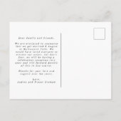 Moderne Skriptentleerung Das Foto des Knotens Ankündigungspostkarte (Rückseite)