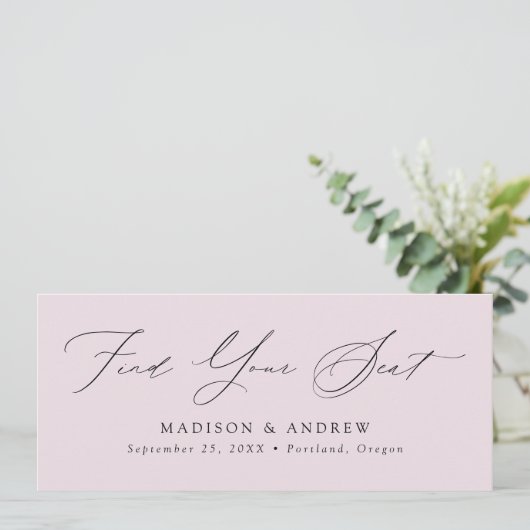 Moderne Skriptereien finden Sie Ihre Sitzheader-Ka Einladung (Stehend Vorderseite)