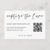 Moderne Skripterfassung Der QR-Code der Liebe Begleitkarte (Vorderseite)