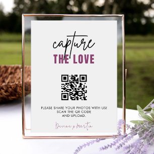 Moderne Skripterfassung Der QR-Code der Liebe Begleitkarte