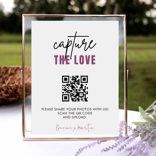 Moderne Skripterfassung Der QR-Code der Liebe Begleitkarte