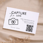 Moderne Skripterfassung Der QR-Code der Liebe Begleitkarte