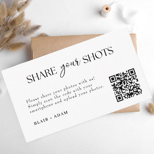 Moderne Skripterfassung Der QR-Code der Liebe Begleitkarte