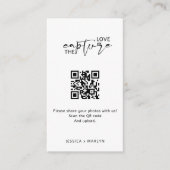 Moderne Skripterfassung Der QR-Code der Liebe Begleitkarte (Vorderseite)