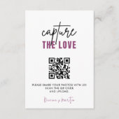 Moderne Skripterfassung Der QR-Code der Liebe Begleitkarte (Vorderseite)