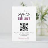 Moderne Skripterfassung Der QR-Code der Liebe Begleitkarte (Stehend Vorderseite)
