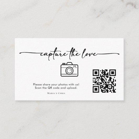 Moderne Skripterfassung Der QR-Code der Liebe Begleitkarte (Vorderseite)