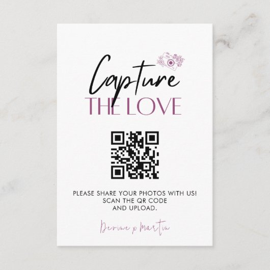 Moderne Skripterfassung Der QR-Code der Liebe Begleitkarte (Vorderseite)