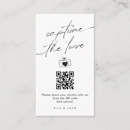 Moderne Skripterfassung Der QR-Code der Liebe Begleitkarte (Vorderseite)