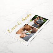 Moderne Skriptfolie Hochzeit danke Karte (Gedreht)