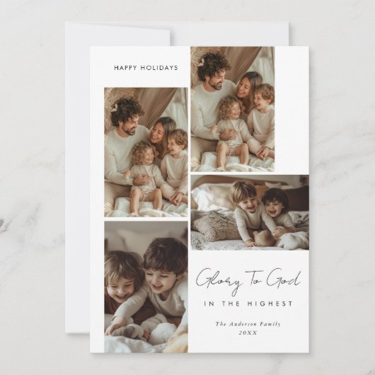 Moderne Skriptglorie zu Gott Weihnachten Religiöse (Vorderseite)