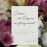 Moderne Skripthandschrift Hochzeit Weiß Schwarz