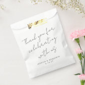 Moderne Skripthandschrift Schwarz-Weiß-Hochzeit Geschenktütchen (Versiegelt)