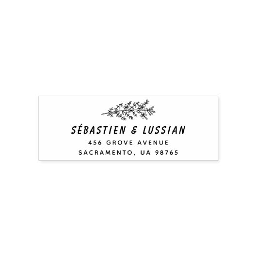 Moderne Skripthochzeit Permastempel (Design)