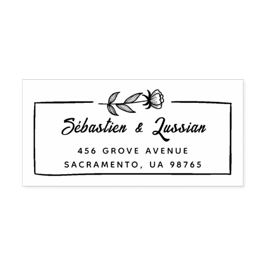 Moderne Skripthochzeit Permastempel (Design)