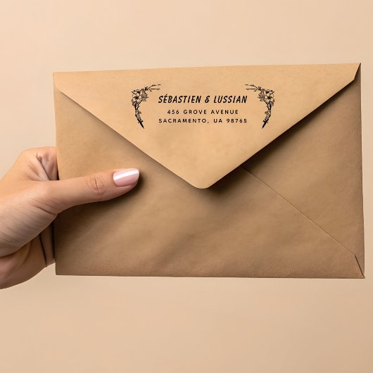 Moderne Skripthochzeit Permastempel