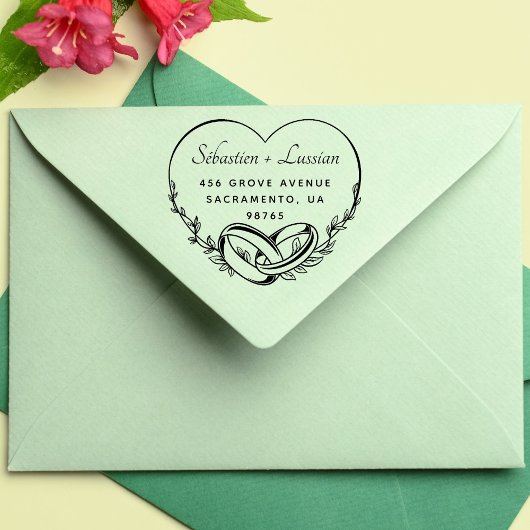 Moderne Skripthochzeit Permastempel