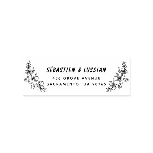 Moderne Skripthochzeit Permastempel (Design)