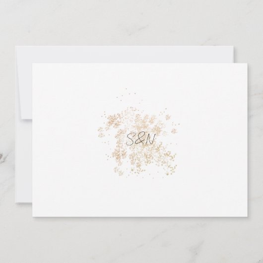 Moderne Skripthochzeit Save The Date (Rückseite)