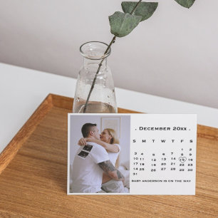 Moderne Skriptkalender Schwangerschaftsankündigung Ankündigung