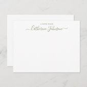 Moderne Skriptkalligrafie - ein Hinweis von Moss G Mitteilungskarte (Vorne/Hinten)