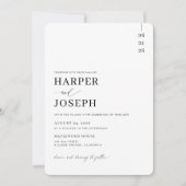 Moderne Skriptkalligrafie formale zeitlose Hochzei Einladung (Vorderseite)