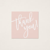 Moderne Skriptkalligraphie dankt dem blush pink (Vorderseite)