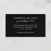 Moderne Skriptkalligraphie Name elegant feminin Visitenkarte (Rückseite)