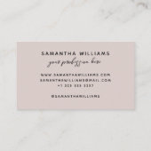 Moderne Skriptkalligraphie Name elegant feminin Visitenkarte (Rückseite)