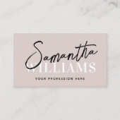 Moderne Skriptkalligraphie Name elegant feminin Visitenkarte (Vorderseite)