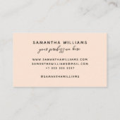 Moderne Skriptkalligraphie Name elegant feminin Visitenkarte (Rückseite)