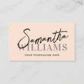 Moderne Skriptkalligraphie Name elegant feminin Visitenkarte (Vorderseite)