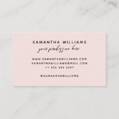 Moderne Skriptkalligraphie Name elegant feminin Visitenkarte (Rückseite)