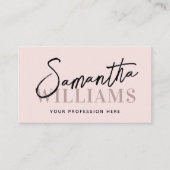 Moderne Skriptkalligraphie Name elegant feminin Visitenkarte (Vorderseite)
