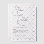 Moderne Skriptkalligraphie, Schwarze Hochzeit Pergament Einladungen (Versetzt (Einladung))