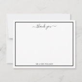 Moderne Skriptkalligraphie Vielen Dank Mitteilungskarte (Vorderseite)