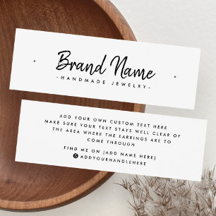 Moderne Skriptkarte mit minimalem Ohrring