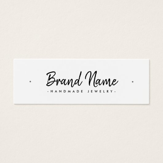 Moderne Skriptkarte mit minimalem Ohrring (Vorderseite)