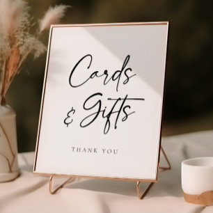 Moderne Skriptkarten und Geschenke Hochzeit Poster