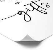 Moderne Skriptkarten und Geschenke Kinderduschsign Poster (Ecke)