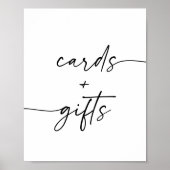 Moderne Skriptkarten und Geschenke Kinderduschsign Poster (Vorne)