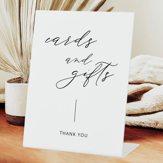 Moderne Skriptkarten und Geschenke Sockelschild