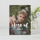 Moderne Skriptklasse 2025 Foto Abschluss Ankündigung (Stehend Vorderseite)