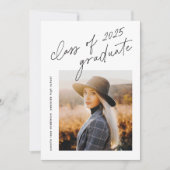 Moderne Skriptklasse 2025 Foto Abschluss Einladung (Vorderseite)