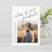 Moderne Skriptklasse 2025 Foto Abschluss Einladung (Stehend Vorderseite)