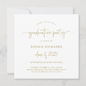 Moderne Skriptklasse der Foto Graduation Party 202 Einladung (Vorderseite)