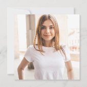 Moderne Skriptklasse der Foto Graduation Party 202 Einladung (Rückseite)