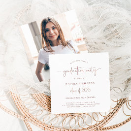 Moderne Skriptklasse der Foto Graduation Party 202 Einladung