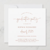 Moderne Skriptklasse der Foto Graduation Party 202 Einladung (Vorderseite)